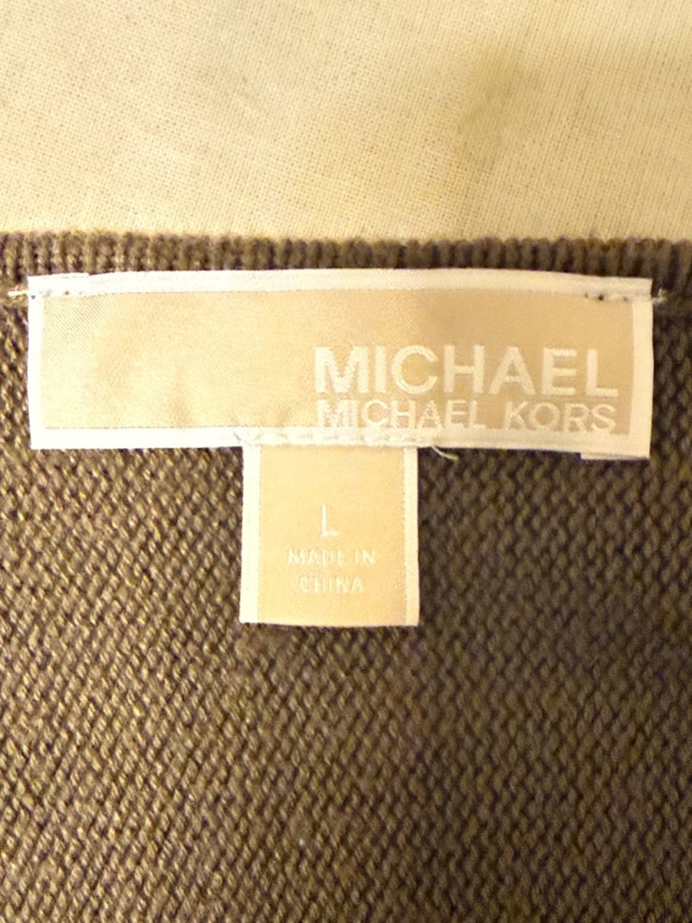 Michael Kors Olive Crewneck Long Sleeve Knit Top - Picture 7 of 10